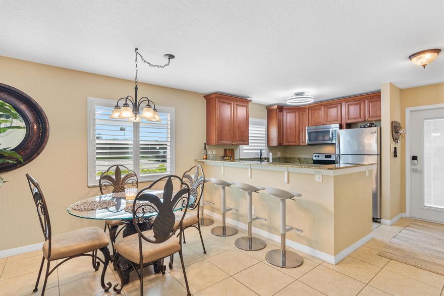 Live the Floirda lifestyle in this stunning 2 Bed/ 2 bath, fully furnished condo.  Completely remodeled with all new Appliances and Impact Windows for peace of mind. Located in one of the non-age restricted buildings,  perfiect for year-round living or a seasonal retreat. Enjoy golf, tennis, pickleball, and 4 Clubhouse in this vibrant community. Don't miss out, pack your bags and movein by the holidays.