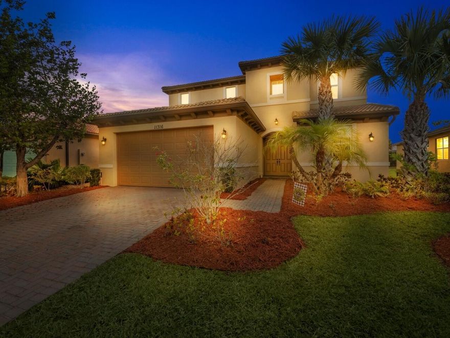 Experience refined living in this beautifully designed Berkley Model home located in the highly sought-after community of TownPark at Tradition. Offering 4 bedrooms, 2.5 bathrooms, and a thoughtfully designed layout, this residence blends comfort, functionality, and style in one of Port St. Lucie's premier gated communities. Step inside to discover a spacious open-concept floor plan ideal for both everyday living and entertaining. The home features bright and inviting living and dining areas, complemented by thoughtful upgrades throughout. The kitchen offers ample cabinetry and counter space, seamlessly connecting to the main living areas. Recent enhancements add both comfort and efficiency, including a new, water-efficient half bath toilet (installed 6 months ago), along with an updated mirror and added wall shelving. New light/fan fixtures have been installed in both the downstairs bedroom and one of the upstairs bedrooms, enhancing both style and functionality. Custom storage solutions include a built-out closet in the secondary bedroom and a custom-designed, oversized walk-in closet in the primary suite, offering exceptional organization.  Upstairs, the primary suite serves as a relaxing retreat, while two additional bedrooms provide flexibility for guests, a home office, or additional living space. The garage is equipped with built-in shelving units, providing convenient storage.  Enjoy outdoor living in the fully fenced backyard, enclosed with a durable bronze aluminum fence and featuring two locking 4-foot gates for easy access, ideal for both privacy and functionality.  As a resident of TownPark at Tradition, you'll enjoy access to resort-style amenities including a clubhouse, fitness center, pool, tennis courts, and more—all within a beautifully maintained gated setting. Conveniently located near shopping, dining, and the renowned Cleveland Clinic Tradition Hospital, this home offers the perfect combination of comfort, upgrades, and location.