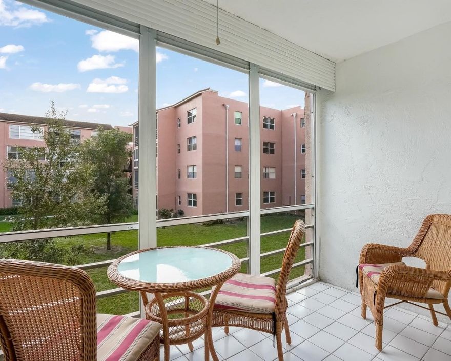 Extremely well-kept 1BR/1BA condo in 55+ Somerset of Lauderdale Lakes. Beautiful, gated community with wood and ceramic tile flooring throughout and a fully furnished unit. Relax on your screened-in balcony and enjoy tropical views. Updated essentials include AC (2006), water heater replaced within the last 2 years, and roof replaced in 2025. This turnkey, move-in-ready bunker—oops, condo—comes fully furnished. Don’t miss this opportunity to own a low-maintenance slice of paradise. Schedule a viewing today and make this home yours.