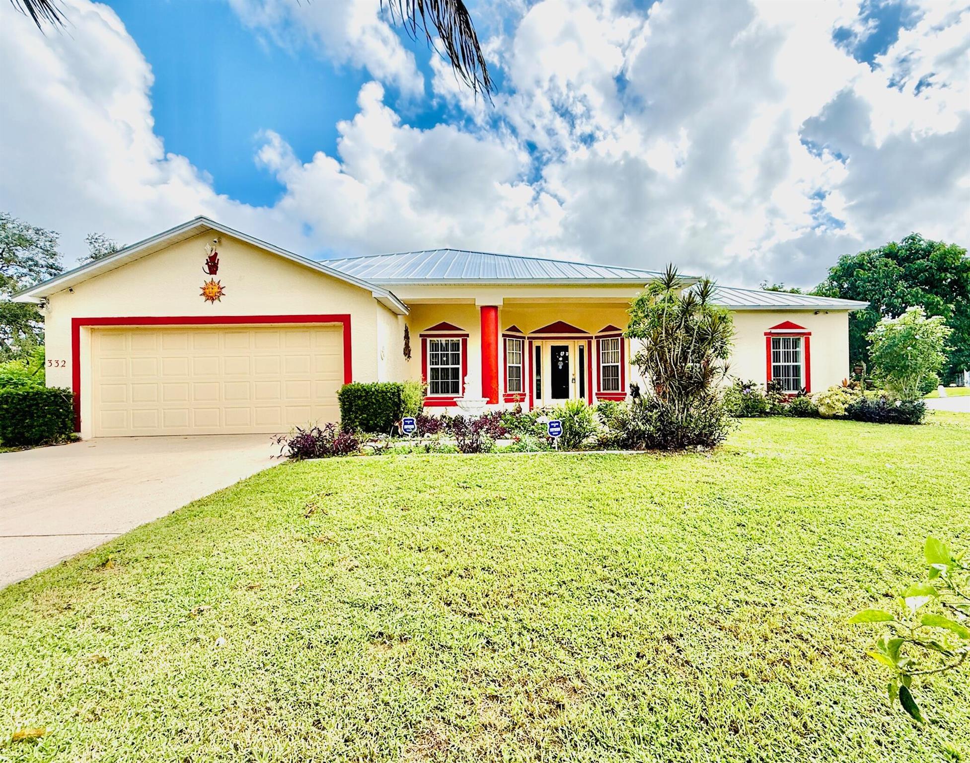**Spacious 4-Bedroom Home for Rent in Port St. Lucie**Welcome to this beautifully maintained 4-bedroom, 2-bathroom home with a 2-car garage, perfectly situated on an oversized corner lot adorned with lush fruit trees. Enjoy the extra outdoor space and a convenient storage shed for all your tools and toys. Inside, the home offers tile flooring throughout, a washer and dryer, and a screened, covered lanai--ideal for relaxing or entertaining.Centrally located in Port St. Lucie, this home is just minutes from the Florida Turnpike for easy commuting, seconds from a local boat ramp, and only 30 minutes from the beach.