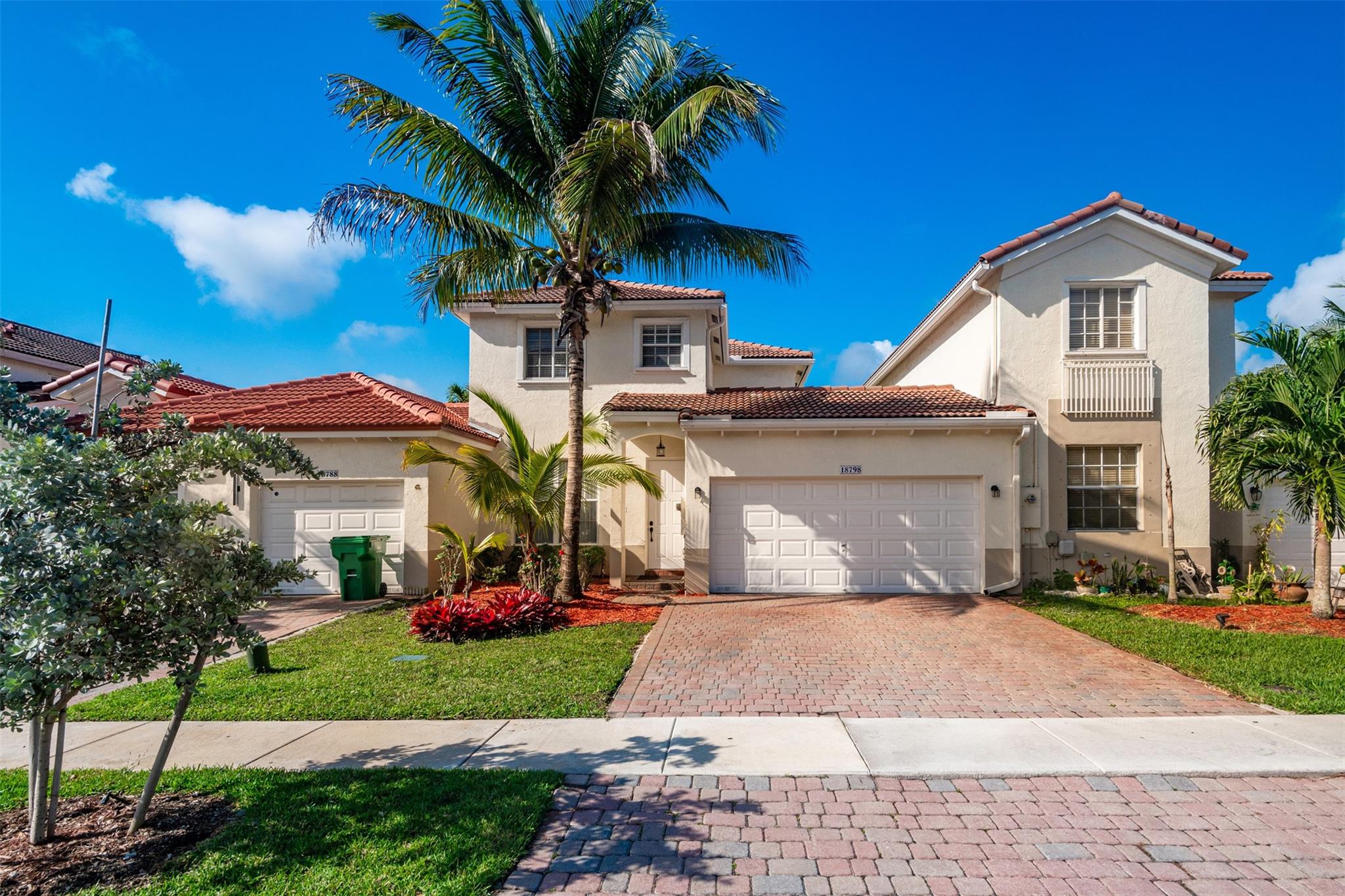 Excellent for Investors! Well-maintained, 3-bedroom 2 ½ bathroom townhome in the gated community of Grand Key at Sunset Lakes. The second floor features 3 bedrooms and 2 baths, new window treatments, and ample closet space. The main bedroom includes a dual sink and a walk-in closet. This spacious layout combines laminate and tile floors, a convenient half bathroom, and a laundry room on the first floor. Kitchen with granite countertops, plenty of cabinet space. Freshly painted throughout. A two-car garage. Grand Key has its own swimming pool and play area and access to Sunset Lakes Community amenities, including a resort-style clubhouse, basketball and tennis courts, a fitness center, parks, and much more. Lease in Place.