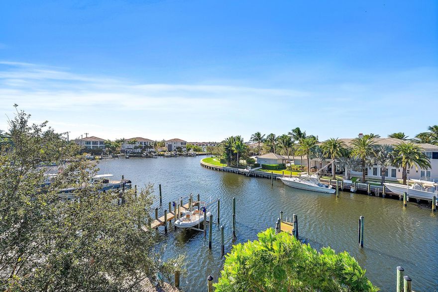 Experience refined coastal living in this beautifully remodeled 3BR/2BA condo with private elevator access, located in the exclusive gated community of Frenchman's Harbor. This third-floor residence features soaring ceilings, hurricane-impact windows/doors, and oversized balconies with Phantom screens--perfect for enjoying sunrise and sunset views over the Intracoastal. The open-concept layout is filled with natural light and showcases a chef's kitchen with quartzite countertops and marble backsplash and premium appliances, plus elegant porcelain flooring throughout.Additional highlights include a 2-car garage with extra driveway parking, a private dock with water/electric (accommodates up to 65' boat), and access to a waterfront community pool and boardwalk.