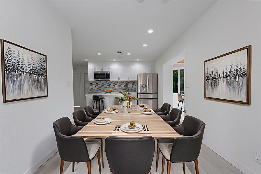 Beautifully remodeled modern home with 3 spacious bedrooms and 2 bathrooms, offering excellent natural lighting, open and comfortable living spaces, and generous closets. Features a covered exterior roof perfect to protect your vehicle from Florida sun and heat, plus a backyard with great space to enjoy and share with family. Just 3 minutes from I-95, 1 minute from Hallandale Blvd, and 10 minutes from the beach, in a quiet and pleasant neighborhood with immediate access to supermarkets, restaurants, and more. Equipped with brand-new A/C, water heater, complete electrical and plumbing systems, and a roof only 10 years old, requiring no maintenance for years to come. Motivated seller. THIS HOME IS READY FOR YOU TO MAKE IT YOUR OWN!