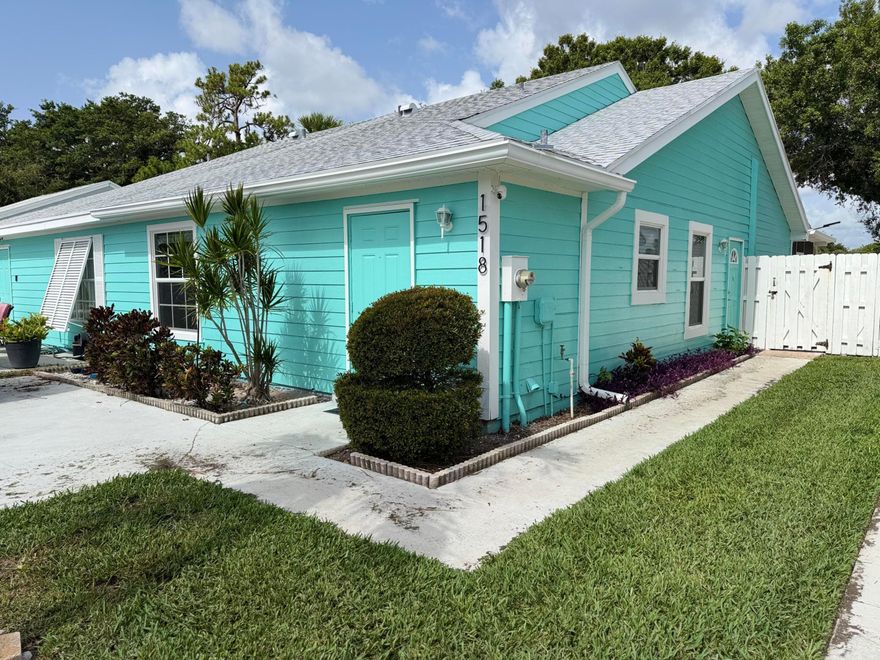 Location, Location !!Welcome to this beautifully maintained 2-bedroom, 2-bathroom home, perfectly located in a desirable neighborhood. 15 minutes from the beach. Featuring a brand-new roof (2025) and complete impact windows, this property offers peace of mind and energy efficiency. The interior boasts elegant quartz countertops, durable vinyl flooring, and a modern AC system (2021) to keep you comfortable year-round. Enjoy the spacious screening porch, perfect for outdoor entertaining or relaxing evenings. With plenty of parking space and an open layout ideal for gatherings, this home blends style, comfort, and functionality. Close to shops, dining, schools, and major highways,   don't miss your chance to own this move-in-ready gem. Schedule your showing today