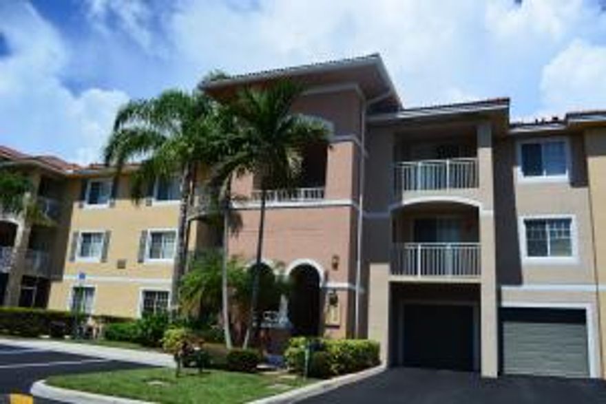 Updated condo built in 2006 with granite countertops, tile floor and brand new carpet and interior paint. This unit has a 3rd floor view of the Emerald Dunes golf course and is seconds away from shops and the turnpike. With a lavish community pool, gym, and business center - you are certainly not needing to travel far to enjoy life.

FreddieMac First Look allows Owner Occupants to submit offers to purchase without competition from Investors through 9/8/15. Buyers who will be using as a second home & will NOT be renting-out the property qualify as Owner Occupants. Investors may submit offers, but offers will not be considered for negotiation until after 9/8/15, if still available.  Property qualifies for HomeSteps Financing. Visit www.HomeSteps.com. for information on financing options.