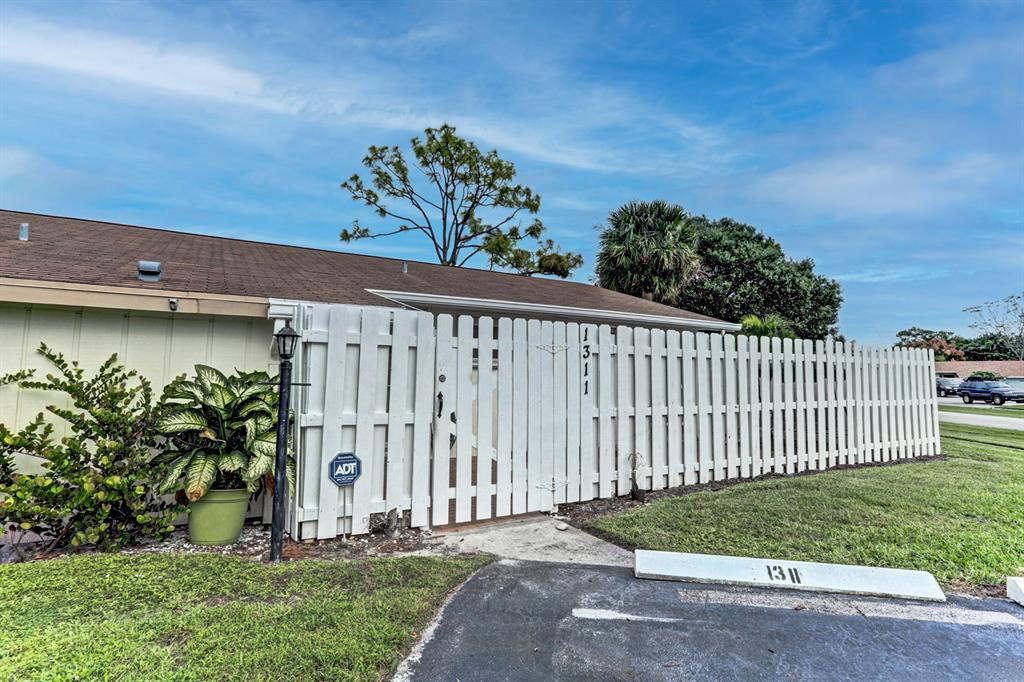 Great location in Jupiter! Location is ideal with easy access to I-95 and the Turnpike. Beaches, Shopping and Dining all close by. Community offers dockage with Ocean Access on limited basis. Property features 2 bedrooms and 2 bathrooms. Fenced in front and back outdoor space. CBS construction. Granite counter tops and backsplash in the kitchen with Stainless Steel appliances. Accordion shutters for easy storm protection. Great opportunity to OWN in Jupiter at an affordable price!