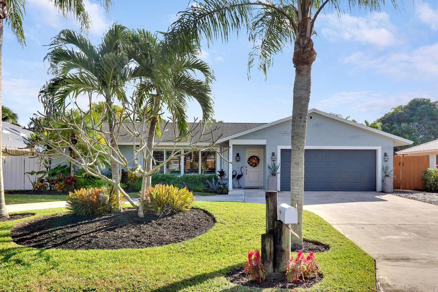 Newly offered pool home in the highly sought after non HOA community of Garden Woods. This single story split floor plan has been nicely remodeled with the kitchen open to living. The yard is fully fenced with artificial turf in the pool area and a tiki hut. This house is built to entertain and centrally located in the heart of Palm Beach Gardens. This one will go quickly.
