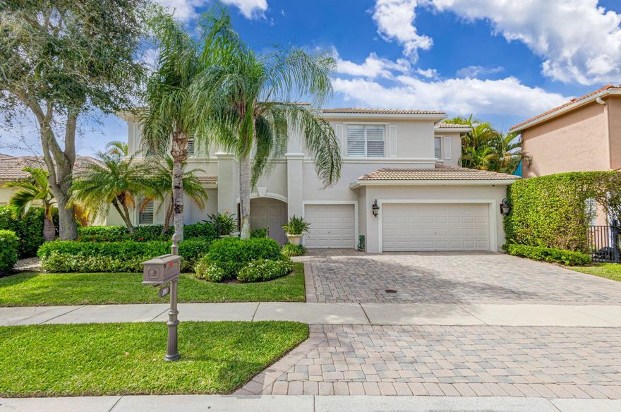 Courtyard home nestled on a nice private lot with a large yard + spacious pool & patio off of lovely courtyard with 1 BR/1 BA guesthouse. This spacious 5 BR & 4.5 Bath home has an incredible open floor plan that boasts high ceilings, many windows & doors, tons of natural light & is great for hosting family & friends. 1st floor features a large open kitchen breakfast nook, family room w/ doors out to the courtyard and large open and versatile formal living and dining areas, large 1st-floor master suite has room for a sitting area/home office & has 2 walk-in closets, a spacious master bath, and spectacular views of both the courtyard & backyard. Nice updated flooring, light fixtures, freshly painted, & newer systems, this home is a must-see in Mirabella!