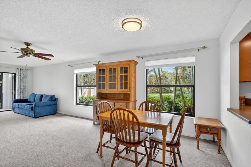 Beautiful FIRST floor 2 bedroom,  2 bath condo located in the active 55+ community of South River Village in Stuart is a MUST SEE!  Renovated kitchen and guest bathroom.  This great condo also offers the convenience of stackable front load washer and dryer in the unit.  Spacious screened in patio with peaceful gardens views.  You'll also enjoy the benefit of a covered detached carport parking space and plenty of guest parking for friends and family to visit.  **  Please note:  The carport is an additonal charge of $175 a year.