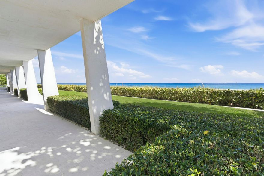 This truly extraordinary oceanfront lanai residence offers direct beachside living in one of Palm Beach's most sought after buildings. The 2 bedroom, 2.5 bath residence features nearly 1,900 square feet of interior living complemented by an expansive waterfront terrace, ideal for outdoor dining, entertaining, or relaxing with ocean breezes. The spacious floor plan is designed for effortless indoor/outdoor flow with stunning ocean views throughout. Features include a spacious gourmet kitchen offering generous storage, a serene primary suite with a custom dressing area, marble bathrooms, and a full laundry area. The Reef is a boutique oceanfront condominium offering a 24-hour doorman, fitness center, pool, and assigned garage parking. Located close to the Palm Beach Par 3 Golf Course & restaurant and the Palm Beach Tennis Center, and convenient to Worth Avenue and Palm Beach attractions. Refined Palm Beach living at its best!