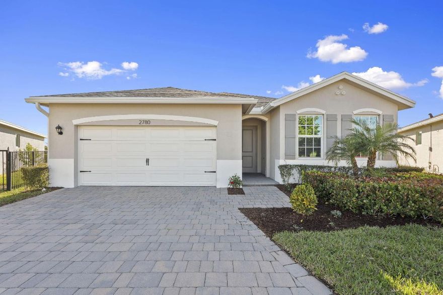 Welcome to this beautifully maintained four-bedroom, two-bath home in sought-after Jensen Beach, offering the perfect blend of modern construction, privacy, and Florida lifestyle. Built just three years ago, this residence feels like new and features an open-concept layout designed for both everyday living and entertaining.

The heart of the home is a bright, spacious kitchen overlooking the living and dining areas, complete with contemporary finishes, ample cabinetry, and a large center island. The split-bedroom floor plan provides privacy for the primary suite, which includes generous walk-in closets and a well-appointed en-suite bath. The fourth room boasts a new Murphy bed and built-in desk, ready to comfortably accommodate guests. Step outside to enjoy your premium private lot with no homes behind, creating a peaceful, open backdrop rarely found in newer communities.Ideal for relaxing evenings, outdoor dining, or future pool plans. Engineering report for a pool, deck and enclosure has already been completed and will be provided to the next owner. Home is not located within a flood zone, and the new efficient construction allows for affordable insurance. 

Additional highlights include complete impact doors and windows, energy-efficient construction, low-maintenance landscaping, and a beautiful community pool. Conveniently located 3 miles from pristine beaches, A rated Martin County schools, shopping, dining, and easy access to major roadways. This home delivers comfort, privacy, and coastal living at its best.