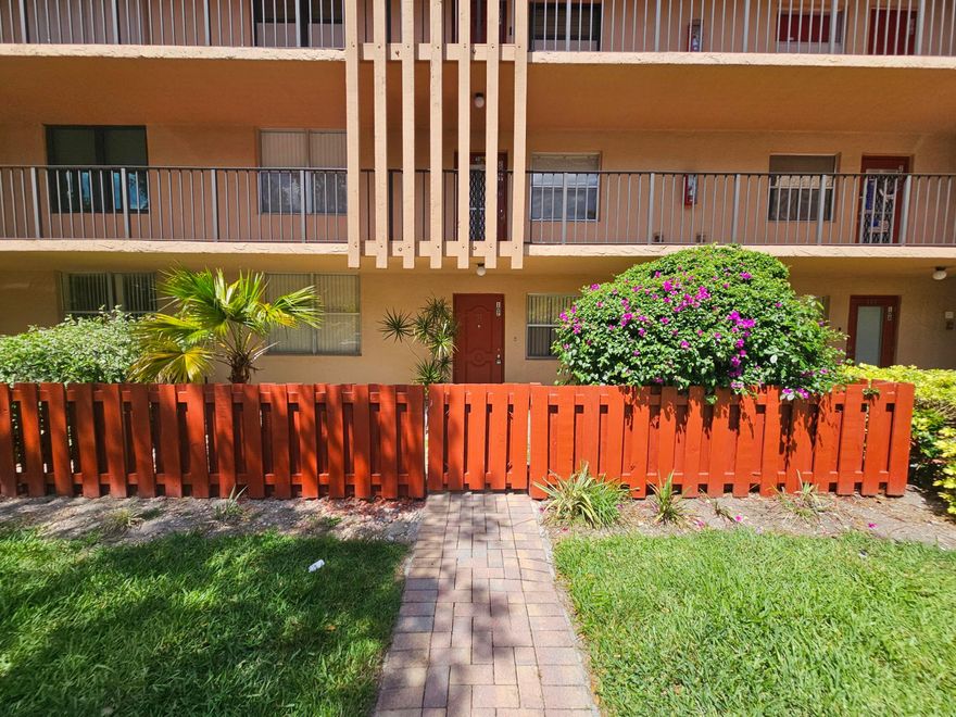 Remodeled 2BR/2BA 1st-floor condo w/ serene lake views in desirable Palm Lakes 55+.  Spacious layout features large kitchen, newer appliances & in-unit full-size Washer/Dryer.  Wood-look plank tile thru-out, no carpet.  Primary suite features large walk-in closet & custom enlarged shower.  Updated bath.  Oversized screened & tiled patio, fenced patio entry, and extra storage room.  New roof (assessment paid).  Assigned parking in front plus ample guest parking.  Newer A/C.  Water, trash, sewer, pest control, basic cable w/HBO included in Assoc fee.  Active community: 2 pools, clubhouse, fitness room, tennis, pickleball, sauna & more.  Pet friendly (2).  Close to shopping, dining, highways & Coral Square Mall, approx. 10 miles to beach.  Min credit 650, income $40K.  Rentals OK after 1 yr.