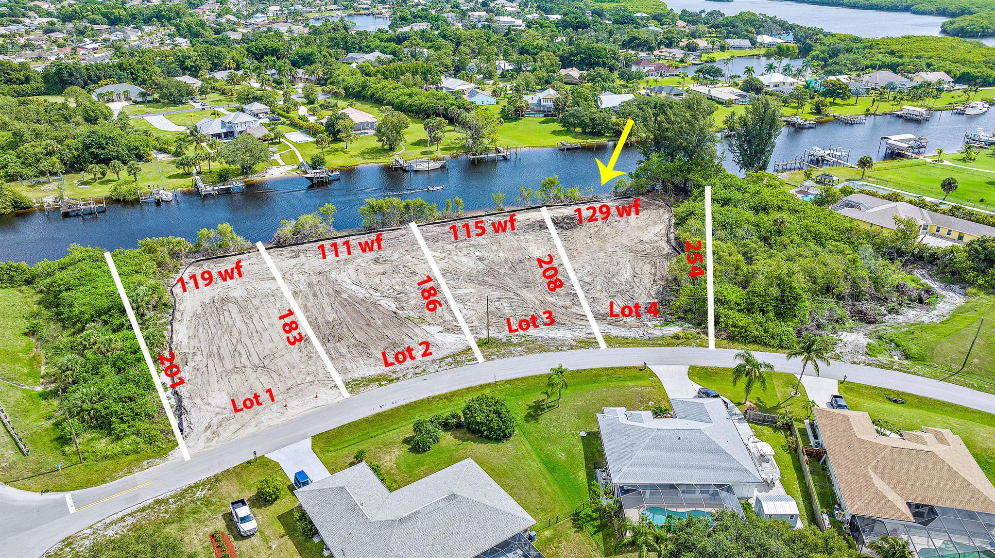 Cleared, filled and ready to build, Lot 4 of 4 lots on Peru, one of the nicest streets in South Bend. Deep water, no fixed bridges to inlet, an perfect spot on the North Fork of the St Lucie River. Just a short hop to some of the area's finest dock n' dine venues.