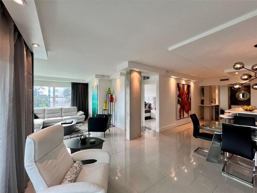 One of a One-of-a-kind beauty! The Most beautiful Condo you will ever see in Palm Aire! The owner is a very talented Interior Designer. This unit offers modern and class design and furniture.  Corner Unit with a water and Golf view, All furnished and Turn Key. Two master bedrooms with private bathrooms. The living room can be a multi-functional room for a private guest room when needed, a den, or a great office space! The open kitchen concept and the Wet bar offer comfort for greeting guests. The condo has been completely stripped down and remodeled from A to Z. Schedule your showings today! It won’t last long!
