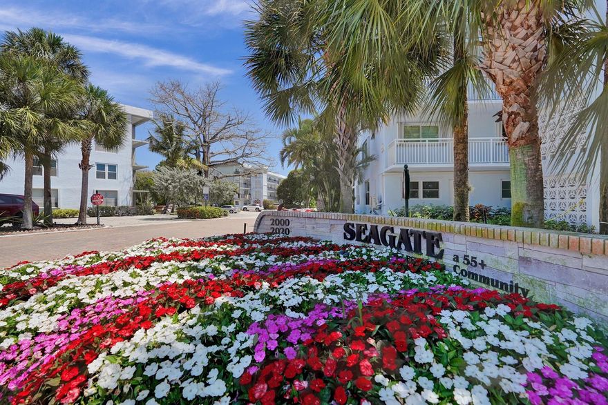 Enjoy Florida living at its finest! This charming condo features walk-in closets in both bedrooms, white kitchen cabinets, and easy-care ceramic tile flooring. Relax with tranquil garden views and take advantage of the clubhouse pool on the Intracoastal Waterway. Guest parking is available. Just minutes to the public beach, it is centrally located between vibrant Downtown Delray and Boynton Beach. Building updates include fresh exterior paint, concrete restoration, and a new elevator.
