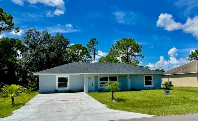 BUYER INCENTIVES!! OWN A BRAND NEW HOME! Get 10K in Closing Costs and interest rate buy down w/Preferred Lender!2024 - 3 Bd/ 2 Ba. CBS/ stucco with 14x38 Covered Lanai. Open Concept, vaulted ceilings and split plan. Glazed ceramic floors throughout. Island kitchen, Solid wood cabinets w/ quartz countertops and pantry. Spacious bedrooms. 16x16 Master suite w/ gorgeous bath and walk-in closet. Large utility room.1723 Sf under air - 2393 TLA Tankless HWH. Double parking. On NW 33rd Ave. NEW BEAUTY in BASSWOOD!