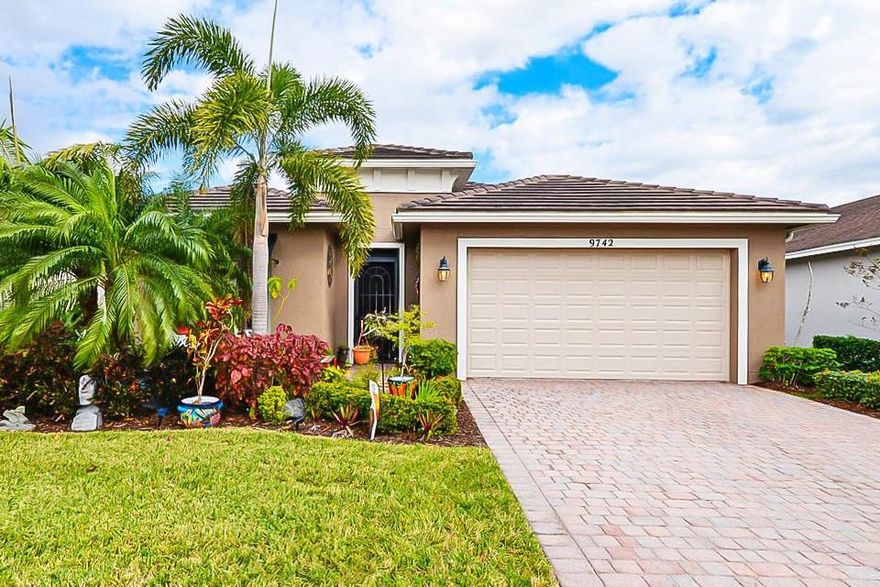 Reduced!  Best value in Vitalia! This desirable active 55+ gated community features a grand 24,000 sq. ft. clubhouse, fitness center, tennis, pickle ball, bocce ball, large heated pool, putting green, game rooms, planned entertainment, and much more. This stunning 2 bed 2.5 bath Lauderdale model Includes ensuite guest room/office/den which can be converted to a 3rd bedroom. Large back patio with added outdoor lanai looking a bird sanctuary preserve wetland. The luxurious gourmet kitchen features granite countertops, huge granite island, spacious pantry, stainless appliances and 42” wood cabinets.  The large master suite features dual sinks, a large closet, and a spacious shower. Don't forget the accordion shutters, & filtered water. This is the lifestyle you deserve!