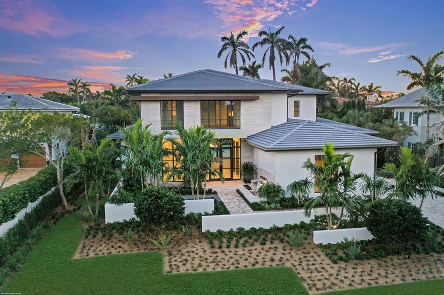 Brand New Contemporary styled home awaits to knock your socks off! A collaborative effort of award-winning masters, who spared no detail; builder Courchene Development Corporation, interior designer Insignia Design, both headed by Paul Courchene & Affinity Architects.

Thoughtful, elegant finishes are featured throughout the sumptuous 5 bedroom, 5 full baths, 1 half bath home totaling 8019 square feet, with 6292 square feet under conditioned air, including the 3-car garage and covered lanai.  This bright, open floor plan is bathed in natural light through expansive windows throughout the home.  The luxuriant detail is finished in warm neutral tones to make you want this home to be your own. ... ... As you enter through the light filled entry doors your views are taken through the expansive foyer, great room and covered lanai to the lushly landscaped rear garden with its gentle waterfall cascading into the spa & pool.  The main floor has all the design elements required to never go upstairs, should that be your desire; a spacious Master Suite with an richly appointed Master Bath, inviting Formal Dining Room, stunning gourmet Kitchen with an adjoining pantry, Breakfast Room, Great Room with beautifully nuanced detailing, which all overlook the gardens & water features. In addition, the Club Room provides a haven for separate TV/video/reading/office tasks which is finished with custom built in cabinetry. A fabulous Powder Room, Laundry Room and Covered Lanai with its beautifully appointed fireplace complete the main floor.

The Chef's Kitchen anchors the Great room with its dramatic 8' x 7' expanse of windows behind the gas cooktop. An entertainer's dream with double islands featuring detailed cabinetry and natural stone countertop with a waterfall edge, offer first row seating to not only snacks hot out of the oven & the refrigerator, but also easily accessible to the wet bar with its 24' column wine preservation cooler & ice maker. The high-end appliances include Thermador 30" refrigerator and freezer columns, 30" double ovens, 36" Masterpiece Star Burner gas cooktop, 36" down draft venting system, Miele dishwasher and more.

When the time comes that you want to go upstairs you have the option of taking the elevator or 'get your steps in' using the stairs graced with a glass and wood railing.  Upstairs boasts the spacious Loft which has ample room for a variety of uses, a huge second Master Suite with its dramatic Ensuite Bath with separate tub & shower, a convertible Bedroom off the Loft which could lend itself to be a private office, exercise or hobby room, 2 additional large bedrooms (for a total of 4 upstairs bedrooms each with its ensuite bath), an oversized second laundry room, and ever breezy Balcony oriented to the prevailing easterly breezes.  

Sublime architectural detailing is found throughout the home. Features include: Rift oak extended jambs on select openings, large format porcelain tile flooring, natural stone slab countertops, custom designed cabinetry with soft close hinges & built ins, stepped ceiling details, drapery pockets with wiring for future shades, Creston lighting system, speakers in 8 locations, central vacuum, security system, impact glass windows & doors throughout including garage doors, generator prep for future installation, phantom screening on the lanai and much, much more.

The information herein is deemed reliable and subject to errors, omissions or changes without notice. The information has been derived from architectural plans or county records. Buyer should verify all measurements. Buyer must pay Development Fee of 1.5% of purchase price at closing. Must use Builder's Sales Agreement. Builder's Warranty included.