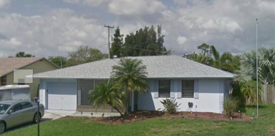 This 3 bedroom, 2 bathroom single family pool home, is in the heart of Lake Worth. House has a living room, dining area and a screen enclosed patio. Kitchen has 42'' cabinets and corian counters. Master bedroom has a door leading to the pool/patio. Other features include vaulted ceilings, Mexican tile, wood flooring, private backyard with a screen enclosed patio, pool/spa. Best of all is there is no HOA. It's located near schools, shopping, restaurants.