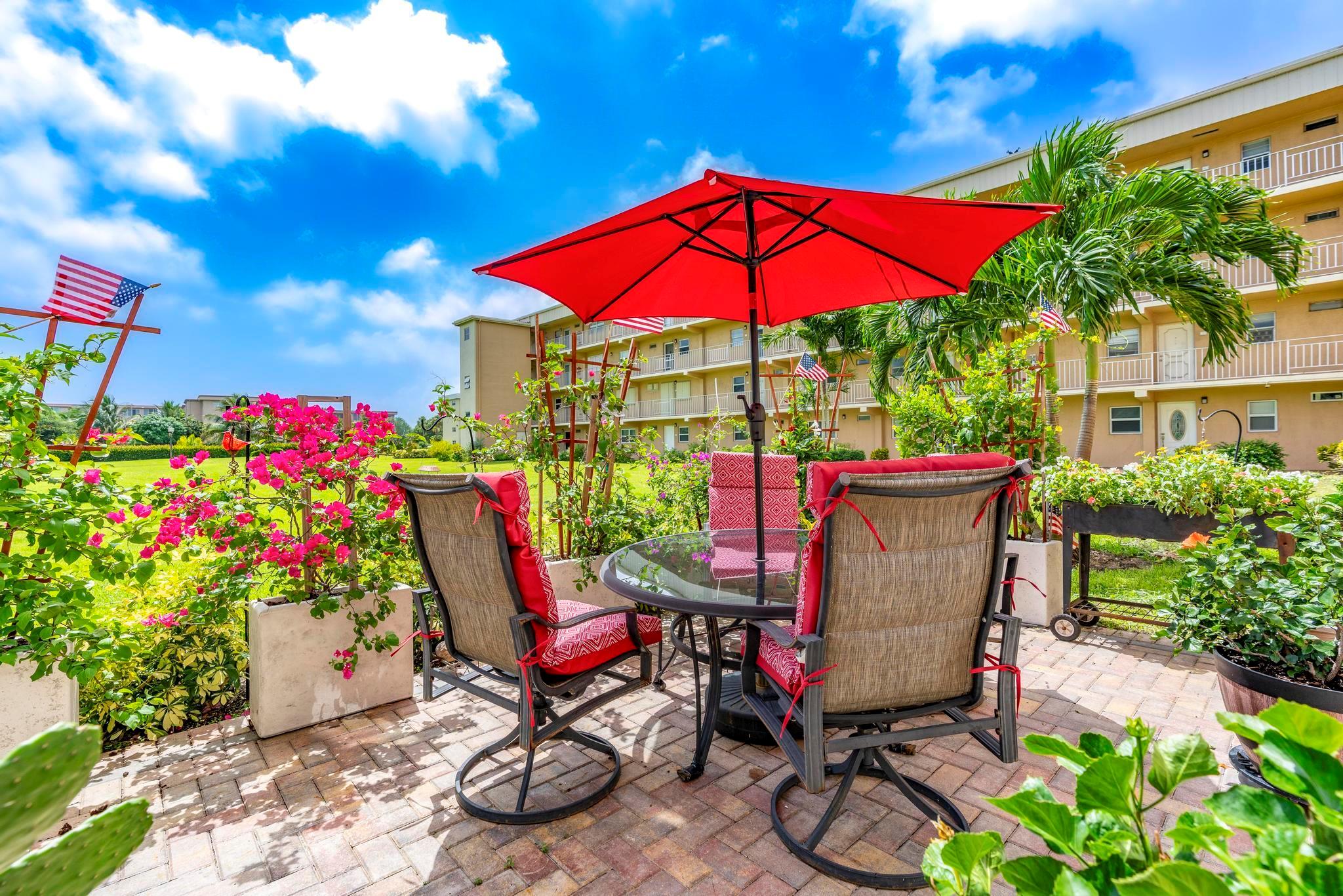 COMPLETELY UPDATED, TURNKEY 55+, 2/2 condo with Florida Room. Renovated top to bottom in 2024--including new electric & panel--HVAC & water heater in 2025! ALllNew Floors throughout this open floor plan with adjustable LED kitchen lighting, new stainless steel appliances, and a sleek, contemporary design.A bright Florida room with built in storage, opens to a private, beautifully manicured, back patio. Relax in the primary suite with a walk-in shower and Adjustable King size bed. Rare unit with in-unit laundry, and easy access with an assigned spot right in front of the unit. HOA covers everything but electric.Offered fully turnkey, this home is move-in ready with every detail thoughtfully curated. Seconds from 95, and 5 minutes from the beach and downtown. All milestones completed.