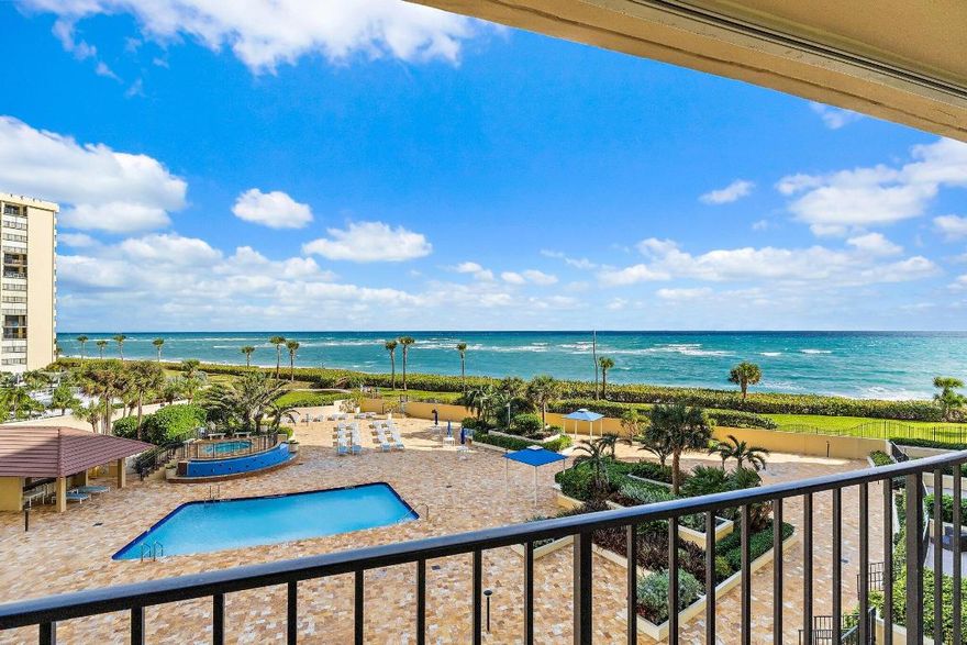 Welcome to you oceanfront retreat in the gated community of Ocean Trail, Jupiter. This charming 2-bedroom, 2-bathroom condo offers breathtaking sunrises over turquoise waters, visible from both your living room and Master Suite. Bring your suitcase and relax, as this inviting space is furnished & accessorized with meticulous attention to detail. Enjoy the updated kitchen & the convenience of an in-unit washer and dryer. Covered parking is just a few steps from the enclosed lobby. Whether you prefer lounging on the beach or by the private resort pool  & hot tub, this condo has it all. Located just minutes from Jupiter's renowned parks, attractions, shopping, dining, golfing, marinas, and medical facilities, this condo is available starting January 2026.