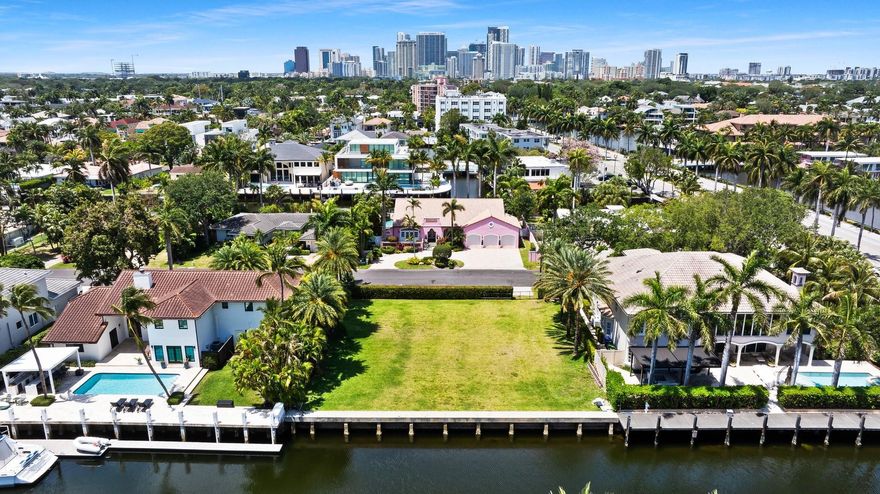 Las Olas WATERFONT LOT 100' feet of direct ocean access in highly sought after South Las Olas Isles. Just minutes to the inlet by boat, complete with a concrete dock and a new cap. Build your dream home in the heart of Fort Lauderdale! Superbly located near the sparkling Atlantic and world-renowned Las Olas Boulevard, with quick access to all the major travel corridors.