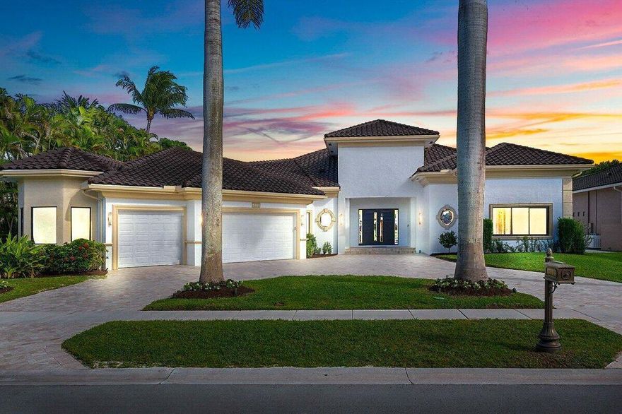 Welcome to luxury living at its finest in the heart of Vintage Oaks at the Polo Club. This stunningly renovated estate home embodies sophistication and modernity, offering an unparalleled blend of opulence and comfort.Spanning across a spacious one-story layout, this lake view residence boasts 4 bedrooms plus an office and 3.5 exquisitely designed bathrooms, 3 car garage with room for a golf cart garage. The attention to detail is evident throughout, featuring an array of upgrades.Step into a world of elegance with imported Porcelain flooring from Spain gracing the main living areas, complemented by durable commercial-grade wood flooring in the primary bedroom, guest bedrooms, and office. Recessed wood ceilings with intricate lighting illuminate the space,