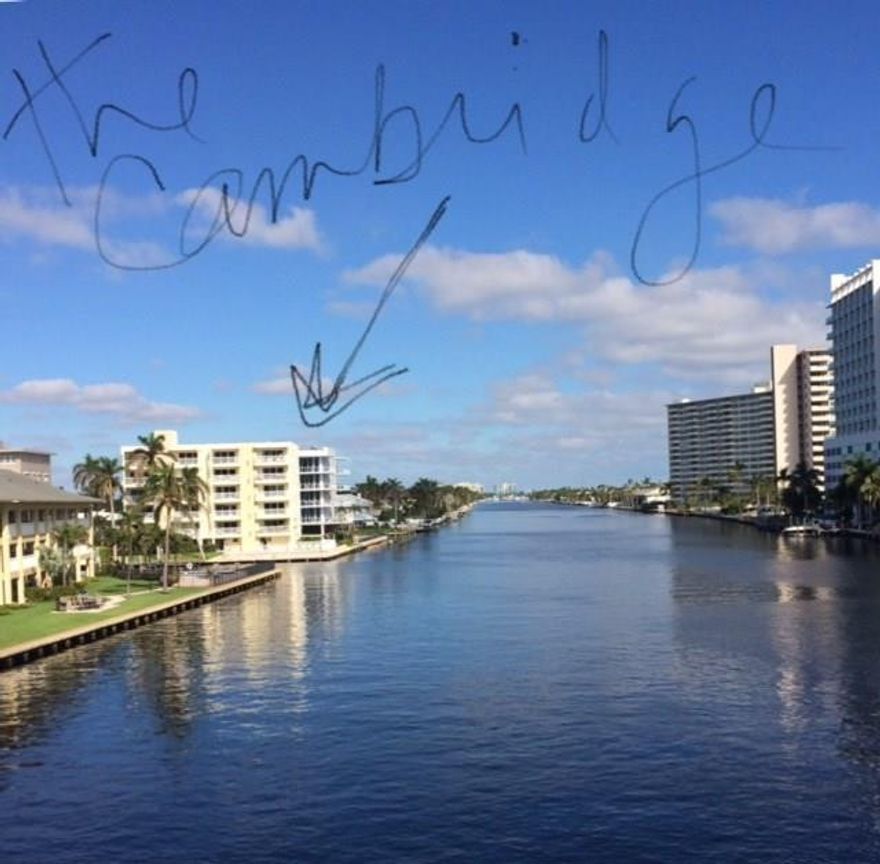 Looking for a water view?  Here it is!  Everyone loves the daily boat parade & waterfront pool with ocean breezes directly ON the intracoastal...and it's only 1/2 m to beach! This 4th floor unit open concept home has brand NEW A/C & water heater, lots of natural light + a direct southern facing balcony to relax & unwind.  You'll love the saline heated pool-the location can't be beat!  Bring your personal touch to make this the home of your dreams!  This gated complex of only 20 units has security entry