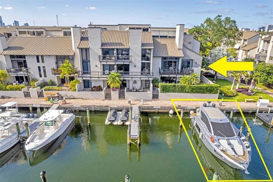 #1 LOCATION!! Incredible opportunity to own arguably the FINEST UNIT in the GATED Yachtsman’s Paradise community of Portside Yacht Club!! RARELY AVAILABLE END UNIT has more windows allowing natural light & views from everywhere! Rare OVERSIZE PRIVATE PATIO, complete w/ new hot tub, fire pits, natural gas BBQ, & retractable awning! Complete CUSTOM RENOVATION incl. PRIVATE ELEVATOR, impact windows & doors w/ automated shades, incredible Chefs kitchen, spa-style bathrooms, & full SMART HOME technology! 55’ PROTECTED DEEPWATER SLIP & 2 car garage. OFFERED FULLY DESIGNER FURNISHED & move in ready! HEATED INFINITY POOL w/ CLUBHOUSE area. Minutes by boat to the ocean, walkable to the beach, fine dining & shopping!! Convenient to Las Olas, I-95, airport. Boat is also available for sale. Must see!!