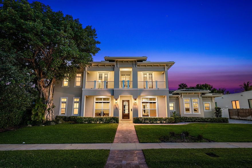 South of Southern Stunner! Built in 2019, renovated in 2023, this exquisite turnkey Contemporary Classic home offers 5279 sq. ft., 5 beds, 4 full baths, a powder room, double garage, home office, cozy den, & a swimming pool. Features include all impact windows/doors, whole-house generator, outdoor built-in grill, volume ceilings, fenced-in backyard, ample storage/closet space, wood-look tile flooring throughout, & a gourmet kitchen complete w/ an ILVE Range, Sub-Zero + Wolf appliances, an oversized island w/ Quartzite countertops/backsplash + space for full dining. This luxurious home is located on a quiet cul-de-sac, east of Olive Ave. on a 9400 sq. ft. lot. Fantastic location; enjoy a walk along the Intracoastal Waterway/Flagler Drive. Minutes to everywhere you want to be... downtown WPB/Clematis Street, Palm Beach Island, Worth Ave., world-class restaurants & shopping, marinas, golf courses & tennis courts, PBI Airport, The Square, Antique Row, gorgeous beaches, great schools, the Brightline Station, I-95, PB Zoo & the Science Center/Aquarium, the Kravis Center, PB Convention Center, Norton Museum of Art, & so much more.