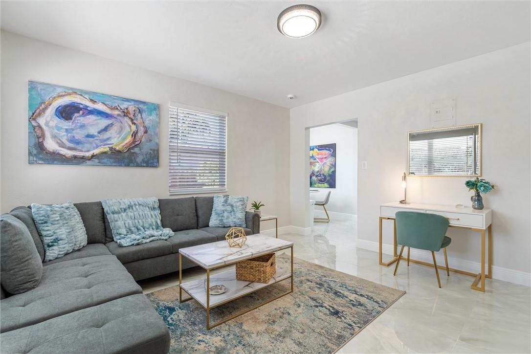 Fully renovated 2 bed, 1 bath apartment in a charming Croissant Park triplex—just 5 minutes from Las Olas Blvd and Fort Lauderdale beaches! This stylish, fully furnished unit features modern finishes, a sleek kitchen, and comfortable living spaces. Enjoy the convenience of an on-site laundry room and a prime location in one of Fort Lauderdale’s most desirable neighborhoods. Perfect for beach lovers and city explorers alike!