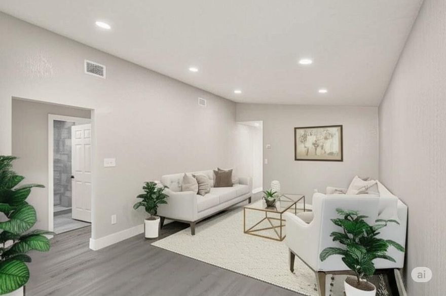 Turnkey perfection in gated El Prado by the Lake! FULLY upgraded 3-bed, 2-bath home checks every box: NEW ROOF, NEW hurricane impact doors, windows & sliders, NEW A/C, and NEW tankless water heater—peace of mind, security, insurance savings. NEW designer kitchen shines: quartz countertops, soft-close cabinetry, custom island, stainless steel appliances. Both bathrooms have been beautifully remodeled with frameless showers, modern vanities, and premium finishes. You’ll love the luxury vinyl plank floors, LED lighting, knockdown ceilings, and fresh paint throughout. Enjoy a large fenced yard for outdoor living plus community perks including 24/7 security, pool, basketball, and playground. Low HOA and a prime location near shopping, dining, major highways—don’t wait, this one is a must-see!!