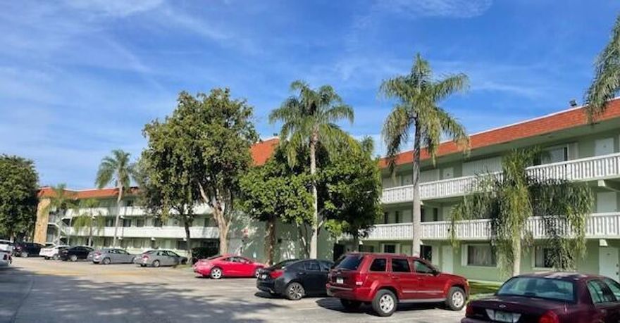 Great Value in Palm Springs - Minutes from West Palm Beach!  Discover comfortable and convenient living in the welcoming 55+ community of Regal Palms, ideally located in the town of Palm Springs just west of Interstate 95 and only minutes from Palm Beach International Airport in nearby West Palm Beach. This bright second-floor condominium in the Eaton Building offers a comfortable 1-bedroom, 1½-bath layout with ceramic tile flooring throughout and an open floor plan where the living room, dining area, and kitchen flow together for easy living and entertaining. A convenient half bath for guests complements the spacious primary bedroom with a private full bath. Enjoy relaxing mornings or evenings on the enclosed screened patio just off the bedroom, overlooking the beautifully main courtyard.