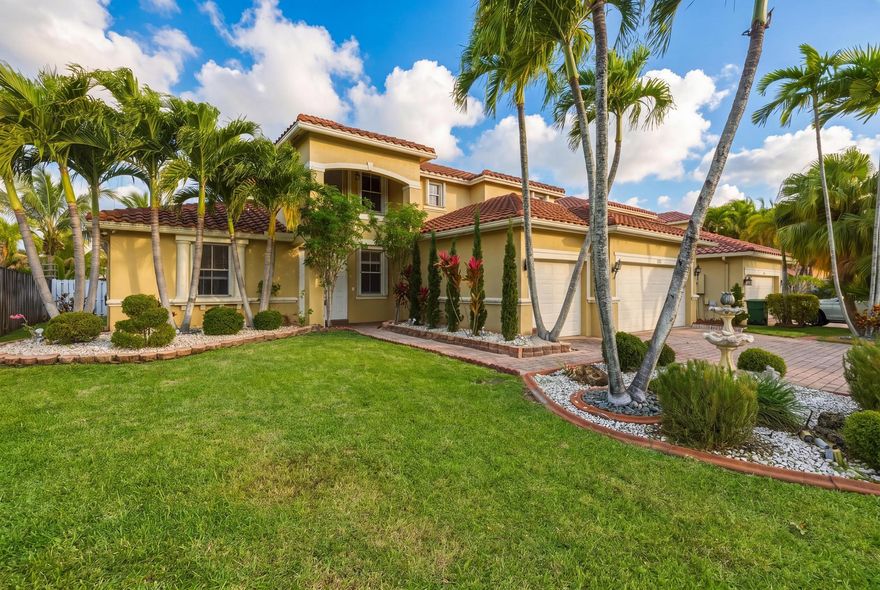 Stunning 5-bed 3.5 Bath residence in the prestigious gated community of Encantada, offering over 3,100 sq ft of elegant living space. This beautifully maintained home features soaring ceilings, abundant natural light, and a spacious open layout ideal for both entertaining and everyday living. The home showcases tile flooring on the main level, wood floors upstairs, and a well-appointed kitchen with granite countertops and stainless steel appliances. Generous bedrooms include a spacious primary suite designed for comfort and privacy. Step outside to a private backyard with covered patio, perfect for relaxing or hosting. Residents enjoy resort-style amenities including a clubhouse, pool, tennis courts, and access to top-rated schools. Exceptional value in Encantada—this one won't last.