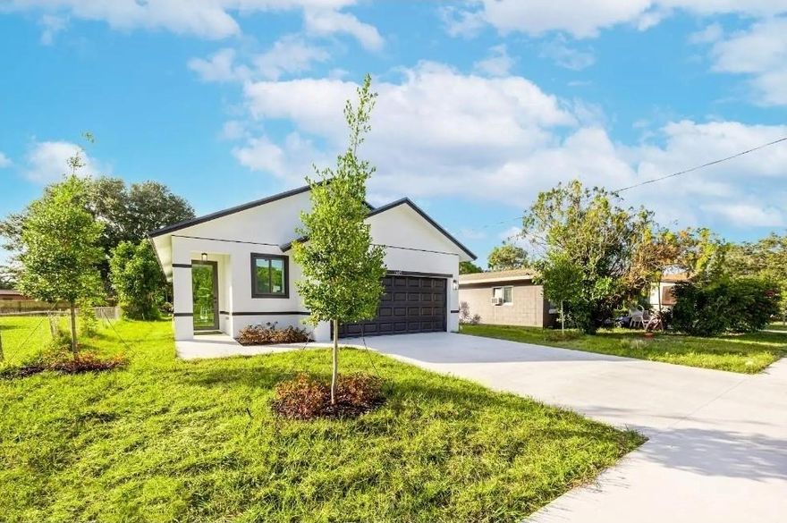 Discover this stunning new construction home at 1605 N 23rd St, Fort Pierce! Perfect for investors or homebuyers seeking a modern, worry-free property. This 3-bedroom, 2-bath residence features impact windows, new roof, new A/C, modern kitchen with stainless steel appliances, quartz countertops, and elegant flooring throughout. Bright open layout with high ceilings and natural light. Prime location minutes from beaches, highways, schools, and shopping. Ready to move in or start generating rental income immediately. Don’t miss this opportunity!