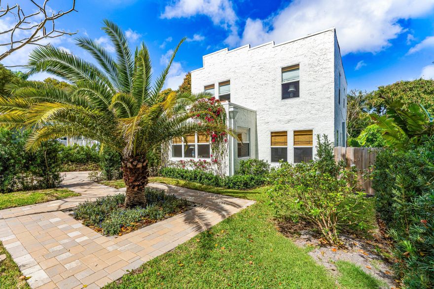 Welcome to Northwood Hills historic district where you will find this remarkable gem; an immaculately kept Spanish Mission residence of historic significance. Featuring 3 bedrooms, 1.5 bathrooms, original hardwood floors, 8' 4'' ceilings upper, 8'+ main, and fenced back yard easily capable of accommodating a spacious pool. Upgrades include new roof installed 2018, HVAC replaced 2019, windows replaced throughout with new impact windows in 2024, new decorative brick paver driveway installed in 2024, quart countertops, Kitchenaid appliances, and other interior/exterior enhancements. Minutes from downtown and centrally located with Brightline, PBI Airport, Palm Beach Zoo, Rybovich Marina, Tanger Outlets, beaches, boating, parks, museums, restaurants, nightlife, and other amenities nearby.