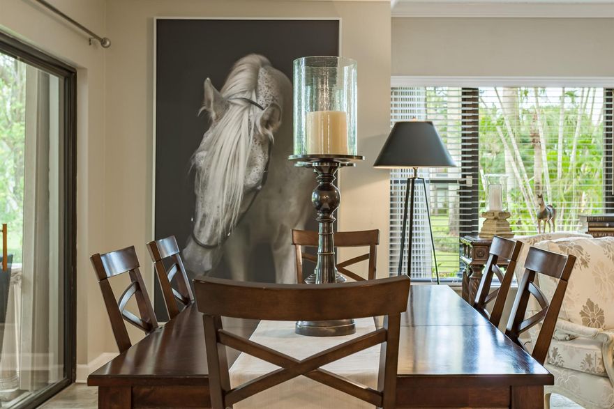 Fully furnished turn key, great location to WEF, golf cart to WEF or Global.   Views of Global from the Impacted Glass patio.  Pool and jacuzzi undergoing $ 150,000 renovation to be ready for season!