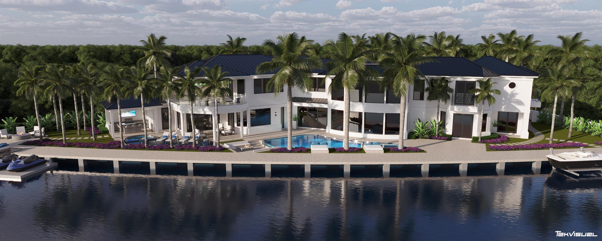 Upon finishing 2 years of complete renovation, Boca Raton's newest luxury intracoastal estate is just about ready to debut on the most outstanding homesite in this exclusive waterfront community This home will redefine waterfront living with it's unparalleled level of craftsmanship and sophistication. Situated on one of the widest sections of the intracoastal, this breathtaking home is nestled on a most rare, incomparable dream lot boasting 223 feet of prime intracoastal water frontage. This secluded resort-style oasis offers breathtaking panoramic views from nearly every room. Spanning 6800 sq ft of exquisite re-designed living space, (literally, everything is brand new!) this stunning home features 4 spacious en-suite bedrooms,
