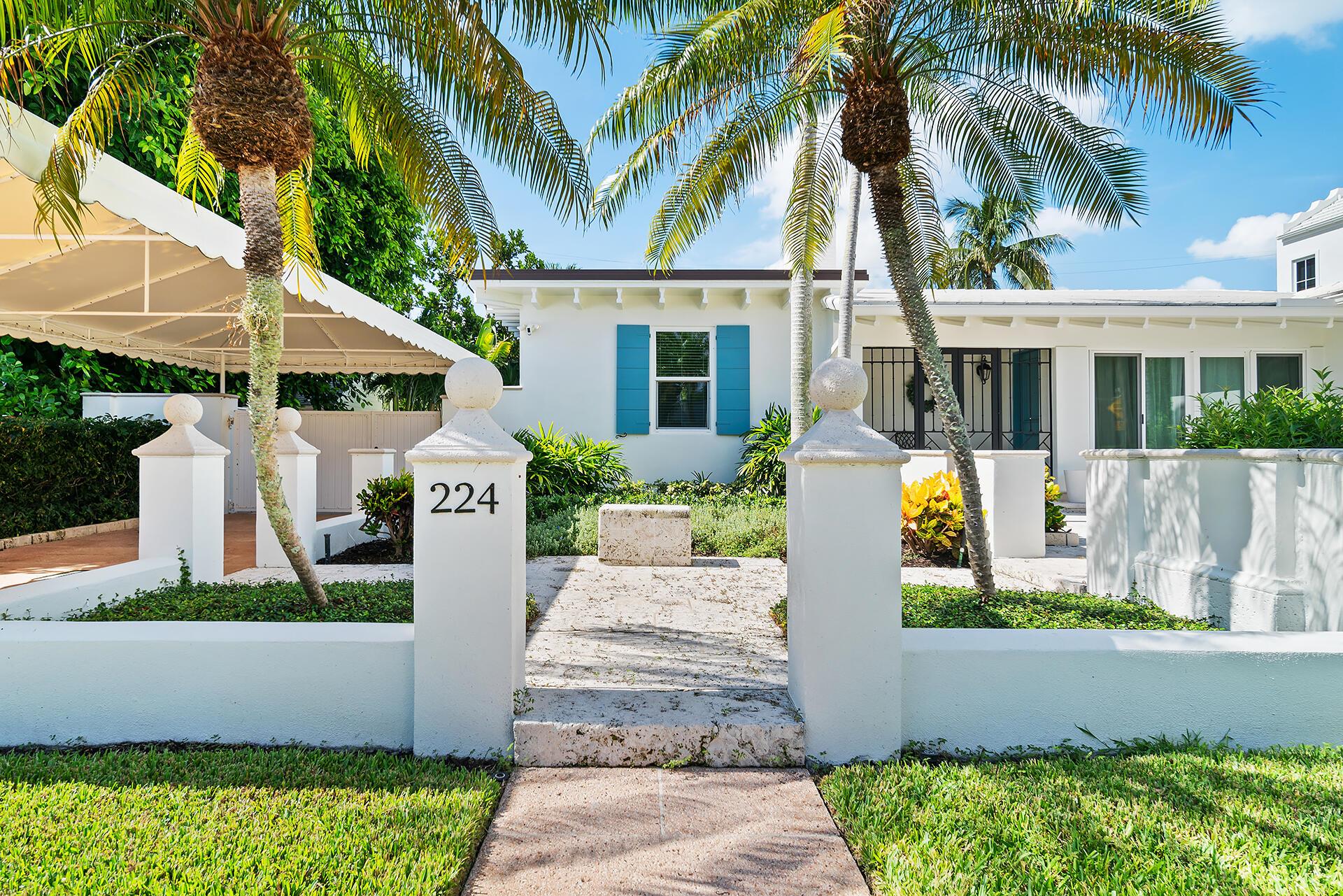 Refined 'SoSo' Rental - Steps from the Intracoastal Waterway. Fully furnished & thoughtfully styled with a European-Scandinavian influence, this 3-bedroom, 2-bath single-family home offers a serene coastal retreat on one of SoSo's most desirable streets, just east of Olive Avenue. Sunlit interiors flow seamlessly to a private outdoor oasis featuring a sparkling pool, tropical landscaping, & a covered pergola for dining & lounging. Enjoy a spacious kitchen, impact windows, volume ceilings, & effortless indoor-outdoor living that captures the essence of Palm Beach. Ideally located near beaches, dining, shopping, & all conveniences. Available for an annual furnished lease (seasonal stays of 6 months + 1 day considered). One small dog may be permitted at owner's discretion.