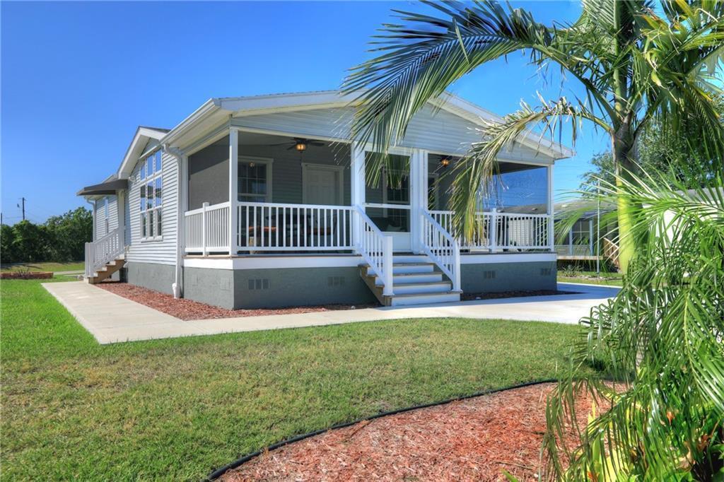 ORANGE HEIGHTS - NO HOA! You own the land! Spectacular 2012 Palm Harbor doublewide with 1,242 sq ft of living space--nothing like it on the market. Moved to site in 2022, properly anchored and tied down to meet current county code. New septic tank, drain field, city water, and expanded driveway with RV/boat parking. Huge, screened porch to enjoy the breezes. 3 beds, 2 baths, open layout w/ luxurious kitchen. Large shed for storage. Sold fully turnkey--just bring your toothbrush! Near the Indian River in Sebastian, west of US1 off 512, close to shopping, parks & waterfront dinning. rmszsappx.