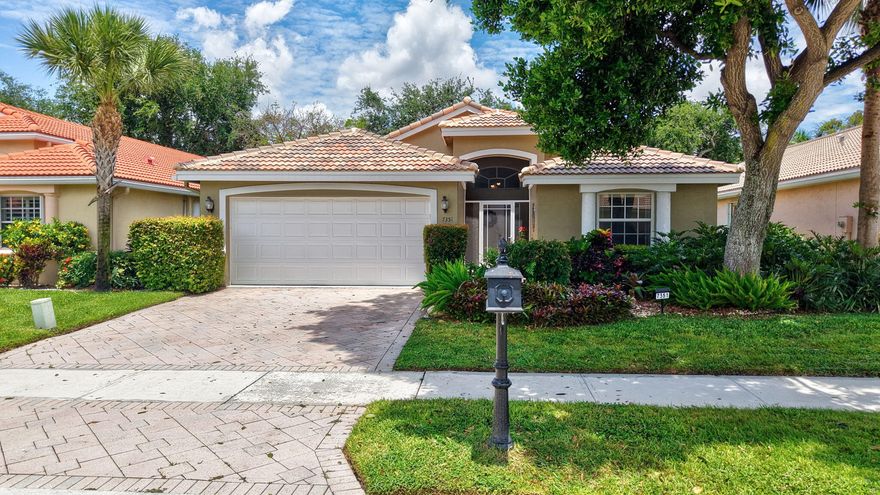 Welcome to this beautifully maintained home in the highly sought-after San Marco gated community where comfort, style, and value come together with a low HOA fee and exceptional amenities. This home is perfectly positioned on the scenic Westchester Country Club golf course; this home enjoys tranquil views directly across from the 5th tee box. Enjoy Florida living at its finest with beautifully landscaped surroundings that elevate both curb appeal and outdoor enjoyment. Major updates have already been taken care of, including a BRAND-NEW ROOF installed in 2025 and a NEW AIR CONDITIONING SYSTEM in 2024—ensuring worry-free living for years to come. ELECTRIC CAR CHARGER IN GARAGE. This home is storm protected with impact windows and an impact-rated lanai, providing year-round peace of mind along with energy efficiency. This inviting residence features a desirable split-bedroom floor plan, offering both privacy and functionality for homeowners and guests alike. The primary bedroom overlooks the lush golf course, creating a peaceful retreat, and is complemented by a spacious primary bathroom designed for comfort. The primary bedroom is equipped with two walk-in closets with custom closet organizers.  Step into the updated kitchen, where sleek stainless-steel appliances, modern finishes, quartz countertops, kitchen island and ample prep space make cooking and entertaining a pleasure. Updated LED lighting throughout the home creates a bright, contemporary ambiance in every room. Residents of San Marco enjoy low HOA fee that grants access to resort-style amenities, including a community pool, tennis courts, pickleball, bocce and a fully equipped fitness center, as well as a welcoming clubhouse—perfect for social gatherings and an active lifestyle. HOA fees also cover high-speed internet, upgraded cable with HBO, ADT security monitoring, grass cutting, tree trimming, and exterior house painting every six years. Notably, 2026 is a scheduled painting year, offering homeowners the option to refresh with the same color or choose a new one. Conveniently located near everyday essential shopping, as well as easy access to the Florida Turnpike, this home is surrounded by a variety of restaurants, shops, medical offices and conveniences. Blending modern upgrades, essential improvements, and an unbeatable community setting, this property is a must-see opportunity in Boynton Beach!