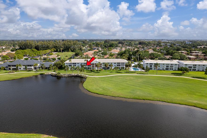 2rd Floor Condo with Breathtaking Lake & Golf Views Experience resort-style living every day in this inviting 2-bedroom, 2-bathroom condo, perfectly in the highly desirable City of Atlantis, Florida. Step inside and be captivated by the sweeping, unobstructed views of a sparkling lake and lush golf. The condo has a split floor plan and large living room, The master wing is a spacious with ensuite bath and walk-in closet. The guest bedroom has a large closet, The glass enclosed sun room is a generous and adds a second inviting living area to the condo. No special assessments, and the HOA fees are expected to be lower next year. The community welcomes residents of all ages. The City of Atlantis is a gated, manicured country club community offering 2 championship golf courses with no membership obligations. Kintz Park at The City of Atlantis, where families and residents gather to play tennis, attend a party or City sponsored events in the Club room. Playground for kids has a covered picnic area and a water park for fun! Conveniently located near the beaches, I-95, and Palm Beach International Airport.