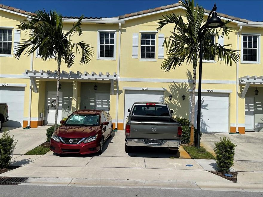 Wonderful 3-year-old Townhouse in a gated community, with a swimming pool, BBQ, and children's playground. 3 bedrooms, 2.5 bathrooms, Spacious open floor plan, and Stainless Steel Appliances. The Master Bedroom has a large Walk-in Closet, there's  a washer and dryer conveniently located on the second floor. One Car Garage, two car driveway, and plenty of Guests Parking. There's a Smart Home System that lets you control your A/C Thermostat, Alarm, Smart Door Lock and Video Ring Bell from your phone. Great Location just minutes away from the Highway.