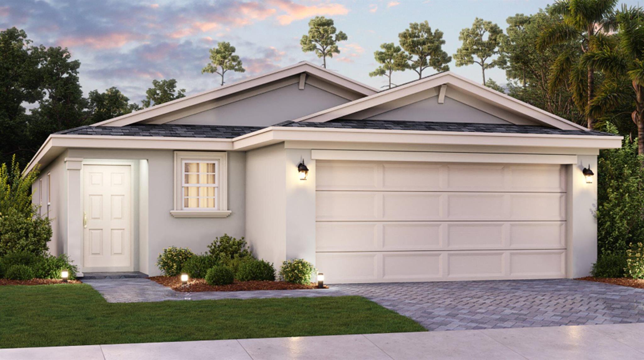 This new single-story home features a smart layout designed for ease-of-living. An open-concept layout connects the well-equipped kitchen, breakfast nook and family room, which extends to the terrace for outdoor moments. On the opposite side of the home are two secondary bedrooms and a spacious owner's suite with a full-sized bathroom. At the front is a convenient two-car garage.Prices, dimensions and features may vary and are subject to change. Photos are for illustrative purposes only.