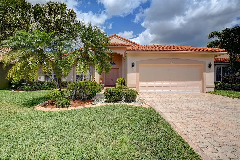 Showings from 3pm-7pm. Park on even side of street. You will not want to miss this immaculate 3/2 home found in the desirable 55+ community of Ponte Vecchio located just off the Turnpike. This Arno model will leave you speechless as you walk through the front doors. The home features high ceilings, newer laminate in the bedrooms, tile throughout living space, knockdown texture walls, plantation shutters, AC is about 2 yo, WH is about 5yo and appliances are about 6 yo. Community offers: 24 hour manned gate, 6 har-tru tennis courts, a resort-styled pool and spa, a huge social hall, card rooms, arts and crafts rooms, a state-of-the-art fitness center with sauna, clubs and social activiti