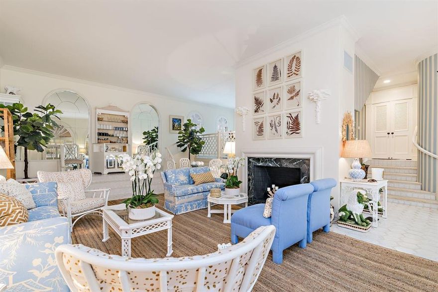 A rare opportunity to buy a sophisticated townhouse just blocks from Worth Avenue. There are 3 beautifully decorated bedrooms plus a pecky cyprus study. The master bedroom has a fireplace and large walk-in closet. The townhouse has been stunningly updated and the living room has south facing views that overlook the courtyard. This property features an elevator, 2-car garage, outdoor terrace and remodeled kitchen and bathrooms. There is 3,447 total sq. ft. with no pet restrictions. Located in the center of town with beach and bike trail access.