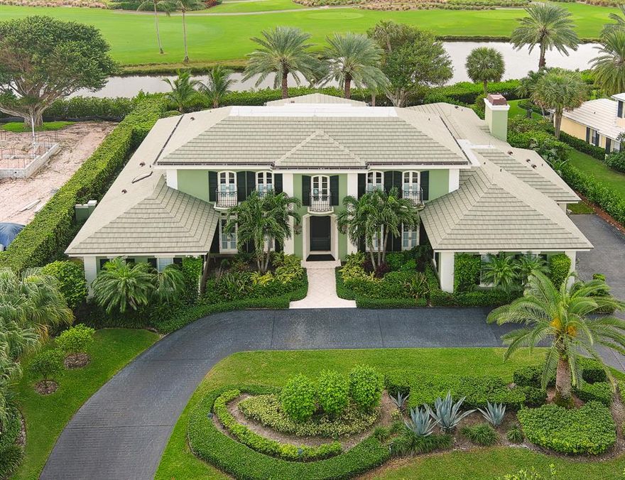 Exquisitely decorated five bedrooms, plus study and five and two half bathrooms with 6,948 square feet. Featuring an island kitchen with adjacent family room. Master bedroom, guest room and study are on the main floor. Beautiful pool and spa. Spectacular views of the 3rd and 4th fairways separated by a lake.