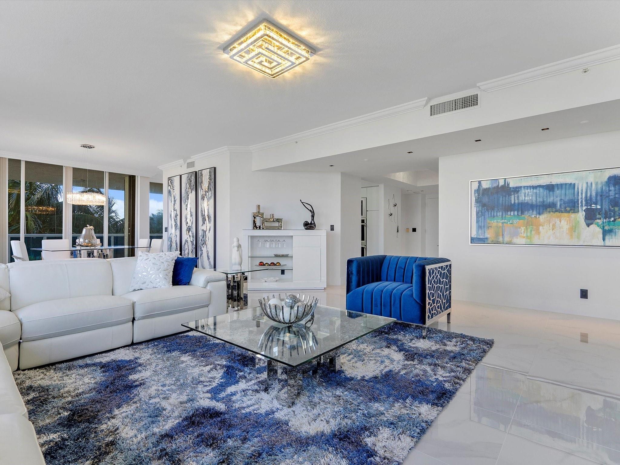 Renovated and furnished at L'Hermitage. Large, open floor plan with 3 bedrooms, 3.5 bathrooms, and private elevators. New flooring throughout, New Bathrooms. Enjoy sensational night views and a glimpse of the ocean from one of two large balconies/access to balconies from every room! L'Hermitage, one of South Florida’s premier resort-style luxury condominiums, offers over 10 acres of Oceanfront/Beachfront property with tennis, fitness, fenced complex, attended beach, pool deck restaurant with full bar, spas, saunas, steam rooms, massage rooms, amazing walkability & pet friendly. Minutes from Las Olas Boulevard, downtown, the airport and seaport.
Driving Directions: East of A1A at Oakland Park Blvd; gated community. Valet parking available.