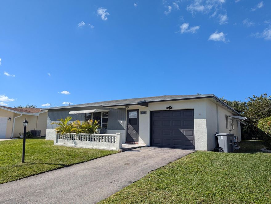 WOW! Beautiful 2 bedroom 2 bath waterfront masterpiece in sought after Delray Villas.  Move right in and just enjoy the quiet life. New roof in 2025 and newer ac. Light and bright with plenty of entertaining space. Title in all the common areas. 1 car garage and much more. Come take a look. You will not be disappointed.