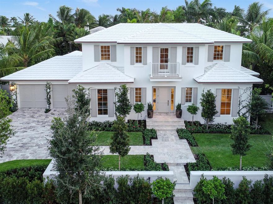 Spectacular newly constructed Modern British West Indies home located on the coveted Near North End of Palm Beach Island with convenient access to the Atlantic Ocean, private clubs, and shopping. This 4,551 SF four bedroom, four full and two half bath home has a first floor master suite and a spacious modern floor plan that flows out to the tranquil loggia and lap pool with spa. Custom detailing and finishes provide a refined elegance that is the Palm Beach lifestyle. The expansive family room and kitchen, formal dining room look out over the verdant yard and salt water pool. The home is offered fully custom furnished.